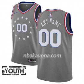 Philadelphia 76ers Custom 2018-19 Nike City Edition Harmaa Pelipaidat Swingman - Lasten
